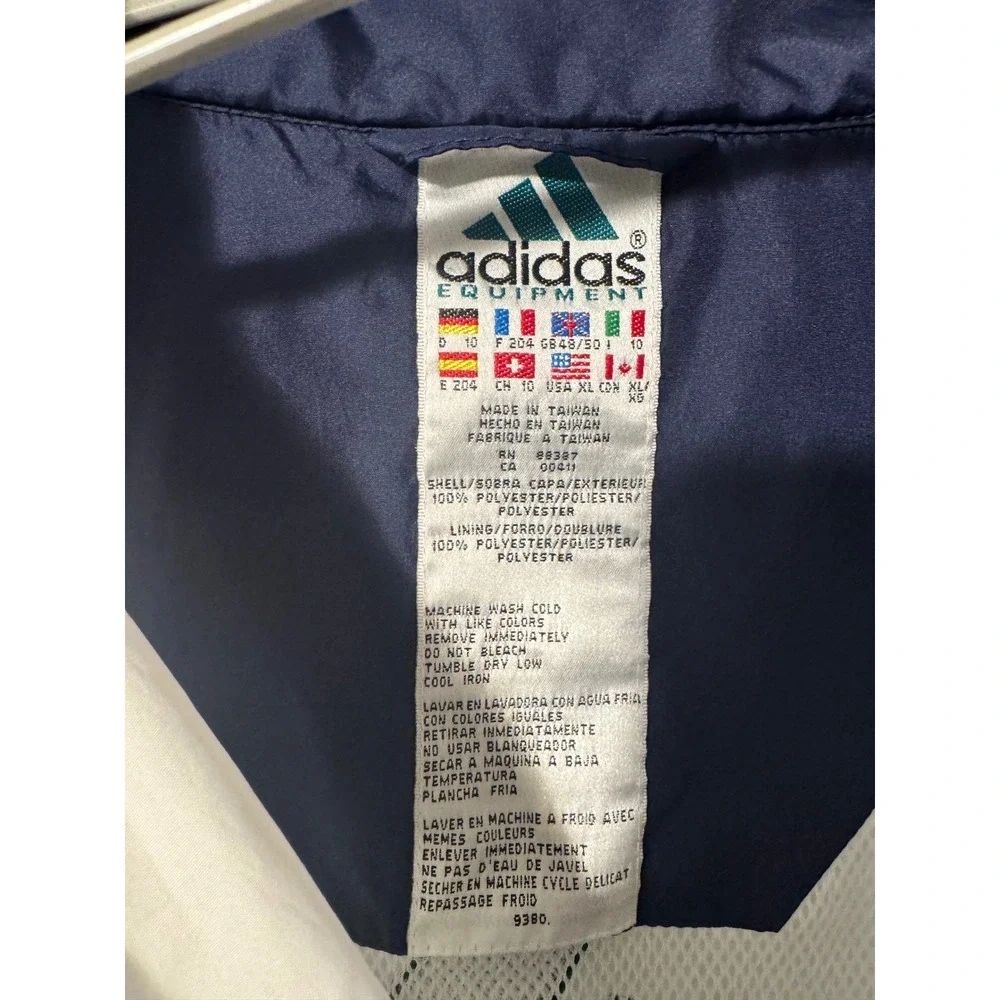 Vintage Adidas Equipment EQT Windbreaker Jacket 90s‎ Colorblock Big Logo XL